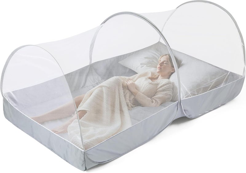 jiangcha Mosquito Net for Bed - Pop Up Bed Tent - Portable Travel Mosquito Net, Mosquito Netting for Suitable for Baby, Adult Bedroom, Camping, Napping, Patio - Image 1